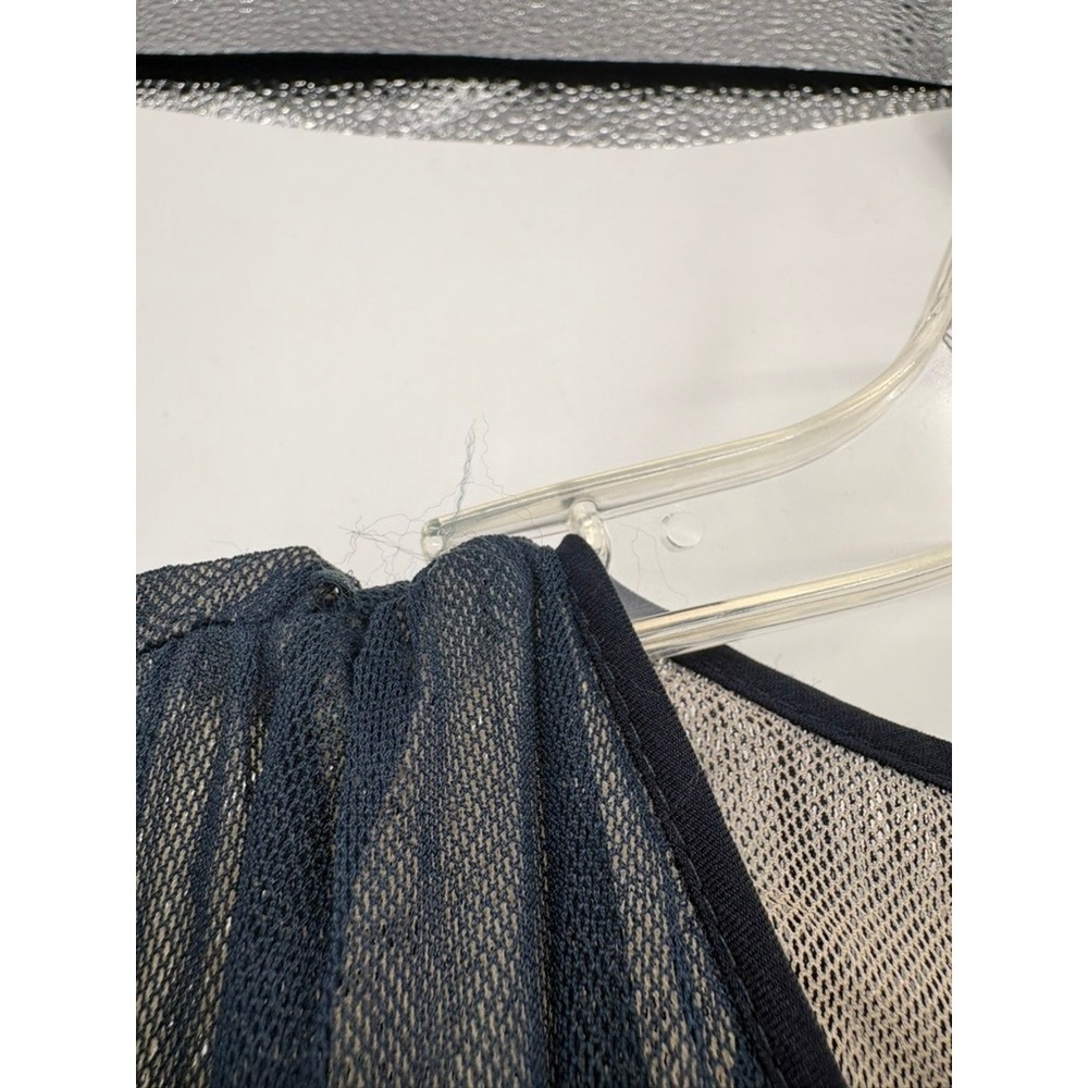 BCBGMAXAZRIA Dress Womens 2 Blue Sequin Mesh Yoke Sleeveless Bodycon Cocktail‎ - Picture 9 of 11